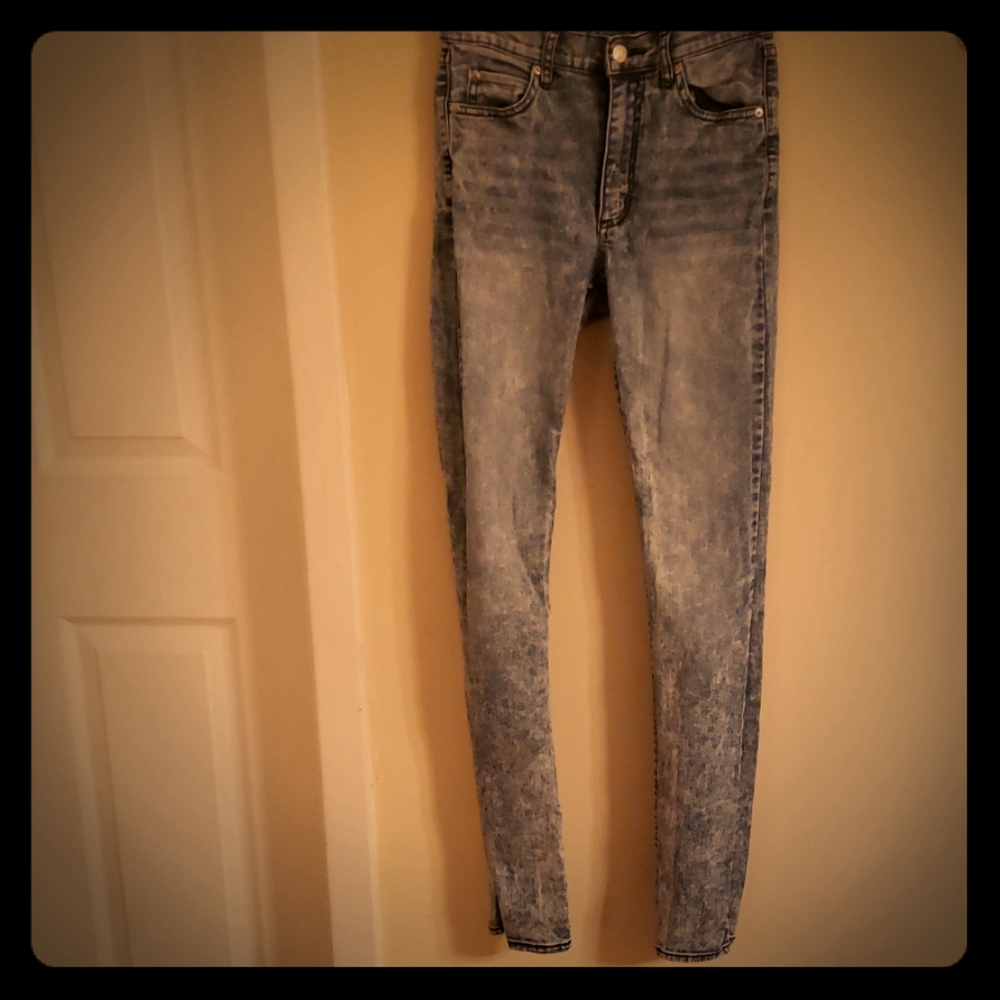 Cheap Monday High-Waisted Acid Washed Jeans